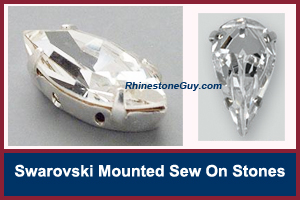 Swarovski Fancy Mounted Sew On Jewels